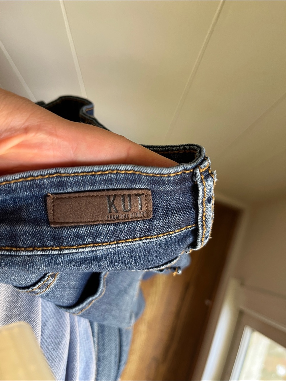 Kut from the Kloth Slouchy Boyfriend Casual Dark Wash Straight Leg Jeans Sz 12 - Picture 9 of 10